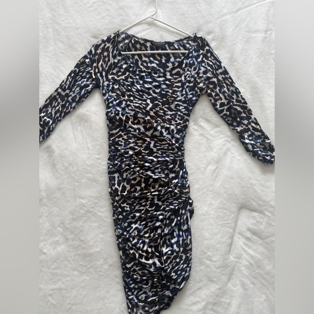 NEW Guess Leopard Print Midi Dress